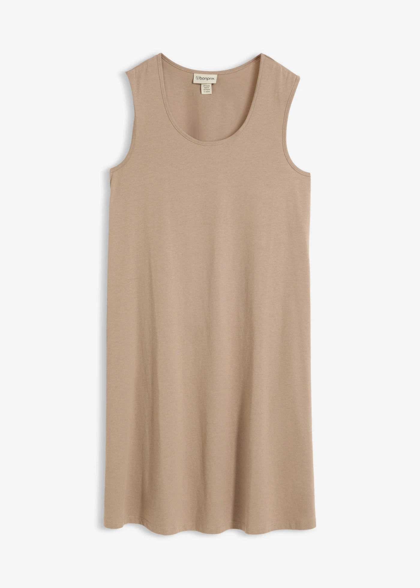 Rochie de jerse cu bumbac organic 100% • gri-bej • magazin bonprix