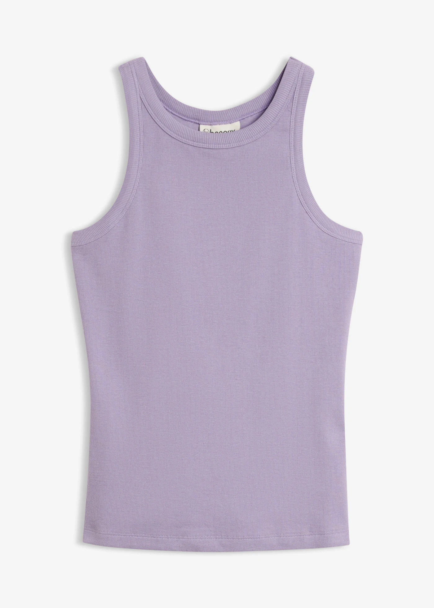 Geribde tanktop • rookviolet • bonprix online shop