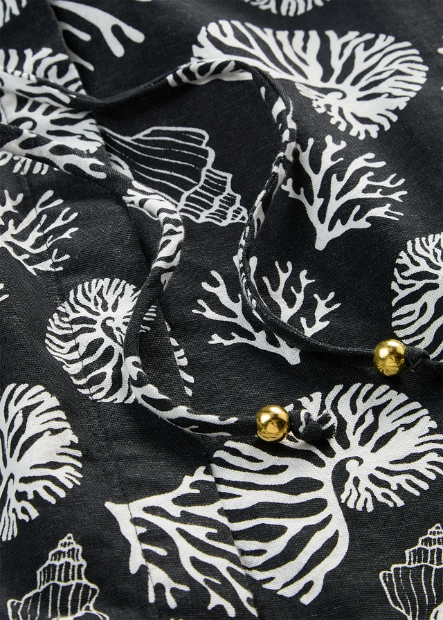 Robe en lin mélangé • noir/écru imprimé • product-page.page-title-suffix