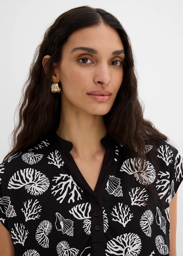 Top en viscose douce • noir-écru • product-page.page-title-suffix