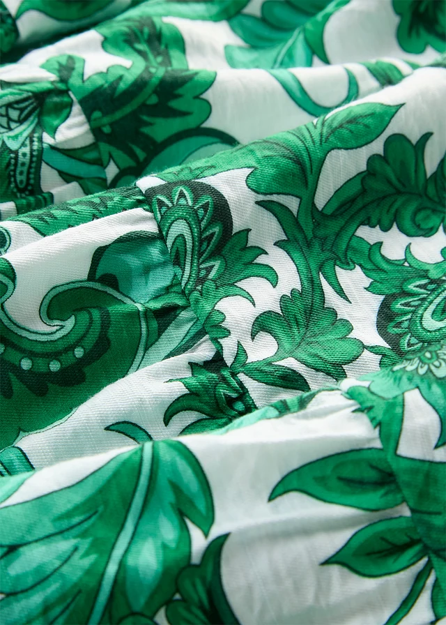 Maxi rok van een soepele viscosemix • edelsteengroen-wolwit gebloemd • product-page.page-title-suffix