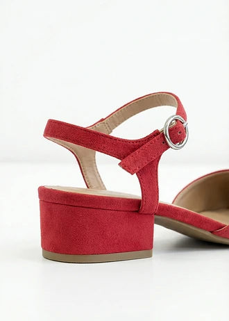 Slingback pumps met een lage hak • rood • bonprix online shop