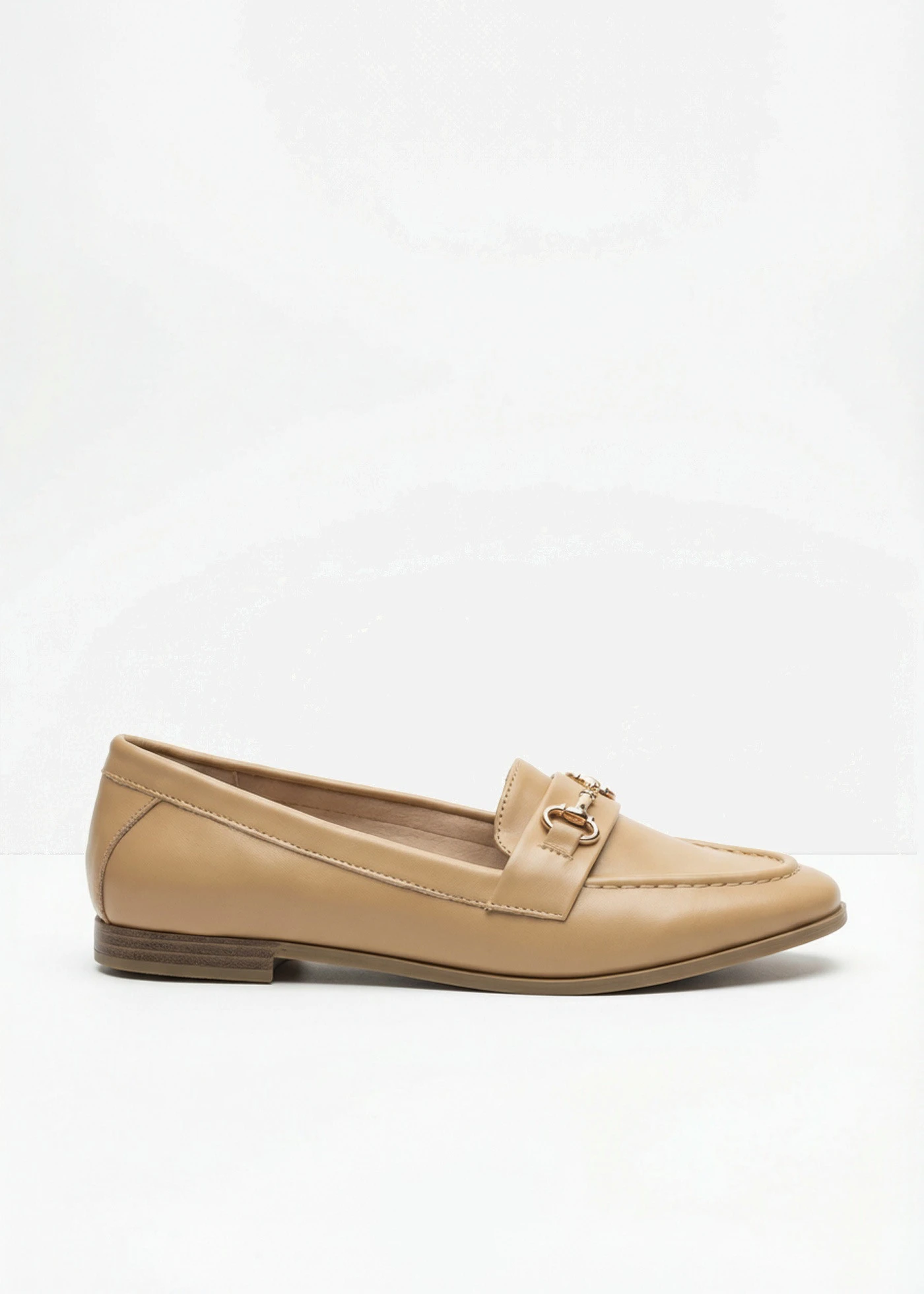 Loafersy ze sprzączką • matowy karmelowy • sklep bonprix