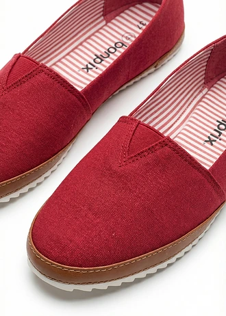 Instappers van katoenen canvas • rood • bonprix online shop