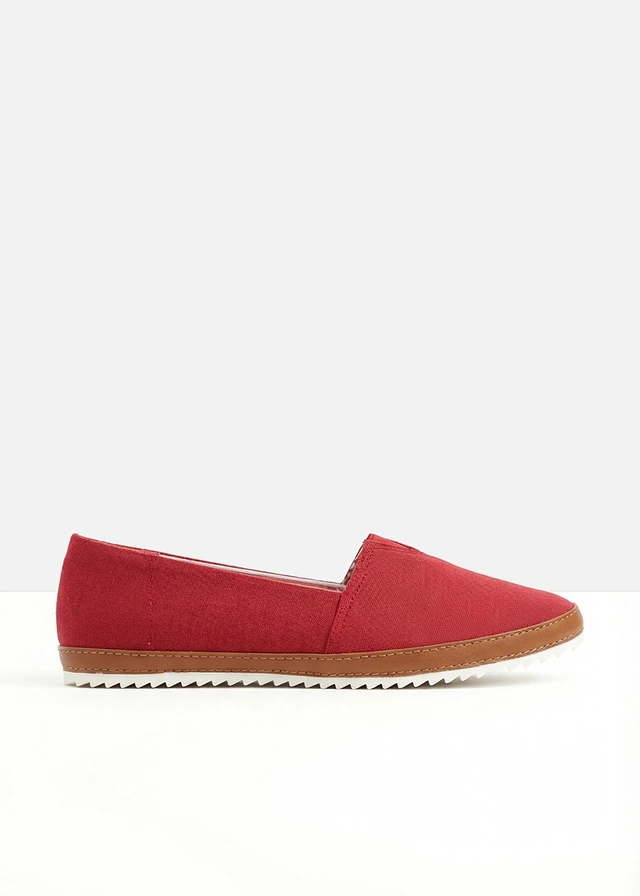 Pantofi casual din pânză de bumbac • roşu • magazin bonprix