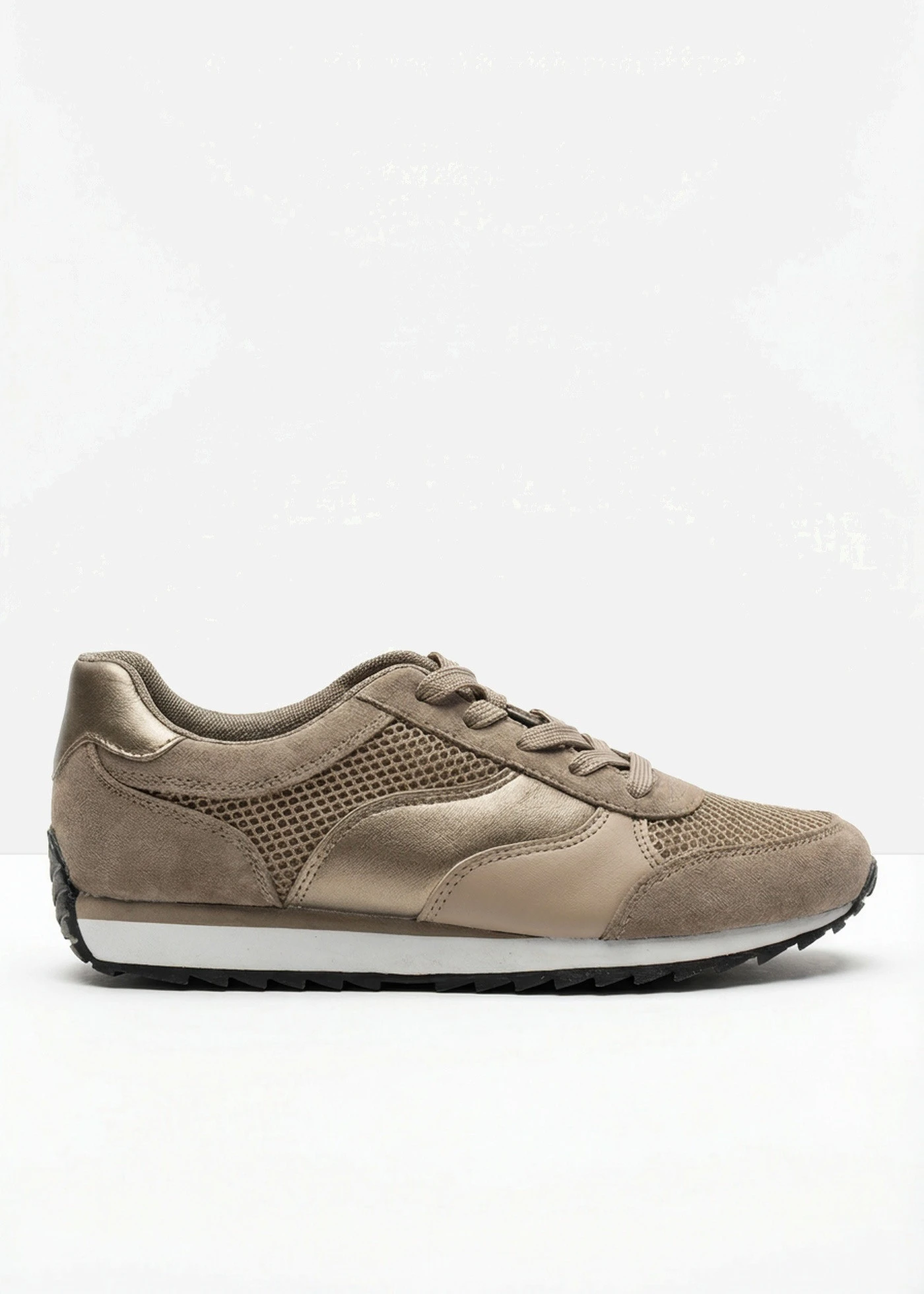 Sneakers met mesh inzetstukken • rietbeige • bonprix online shop