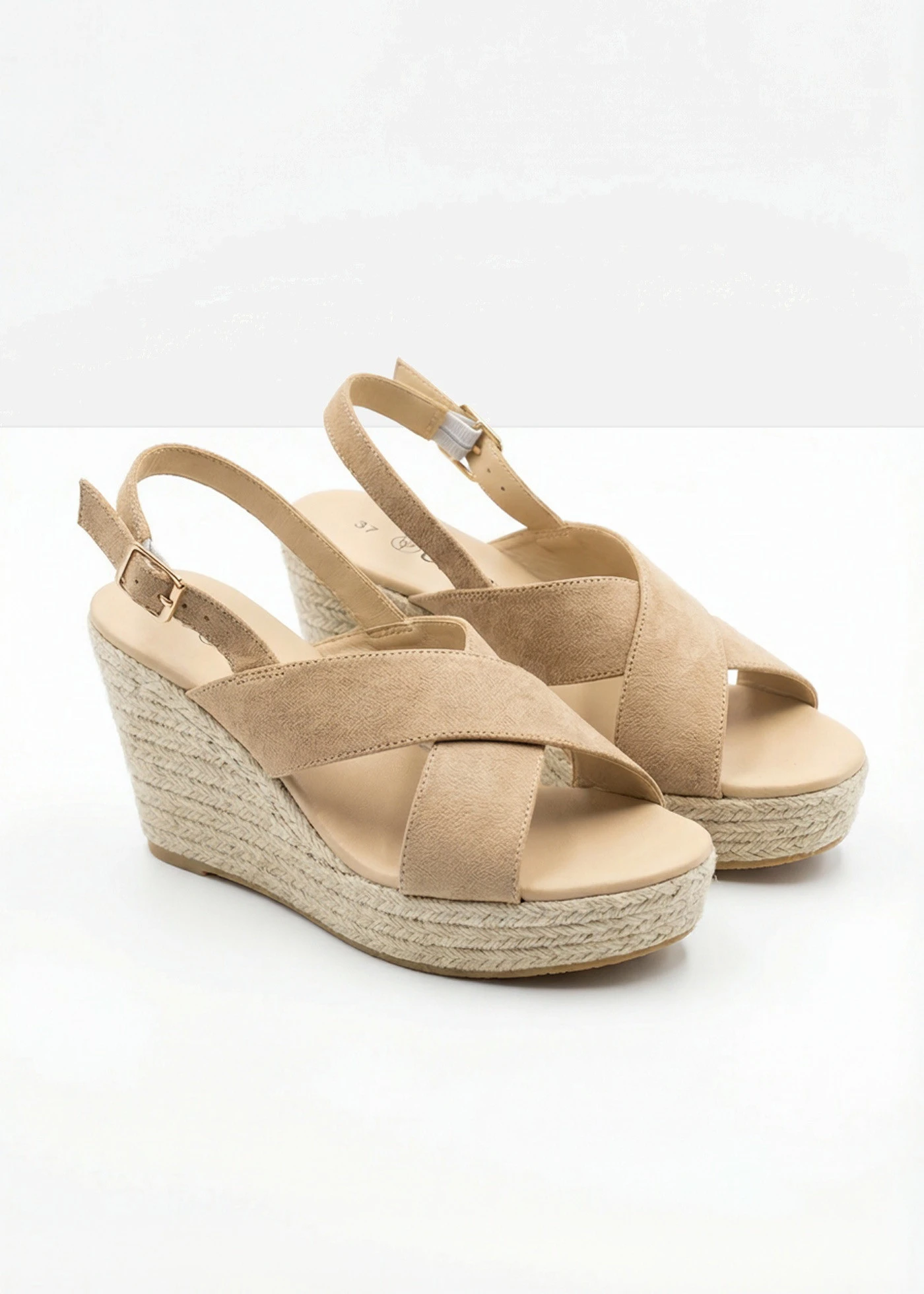 Sandale ortopedice cu aspect împletit • bej-camel mat • magazin bonprix