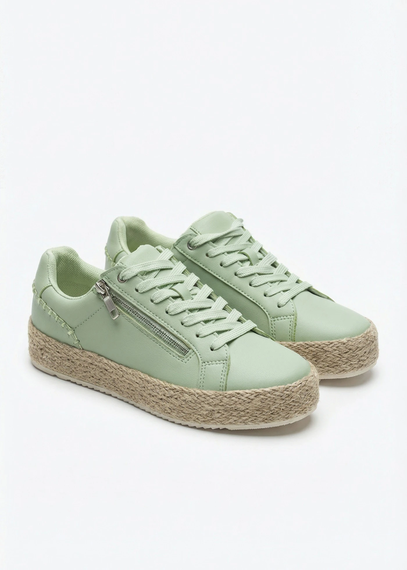 Pantofi sport cu fermoar • verde pal • magazin bonprix