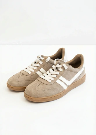 Sneakers au look rétro, Couleur: beige roseau