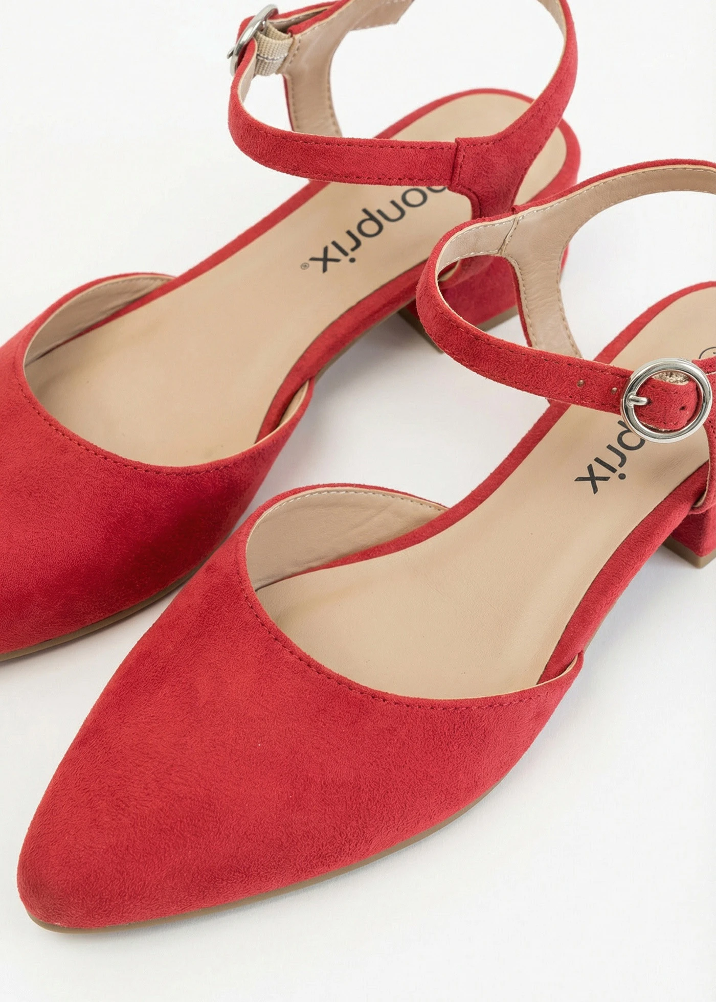 Pantofi sling pumps cu călcâi liber și tic mic • roșu • magazin bonprix