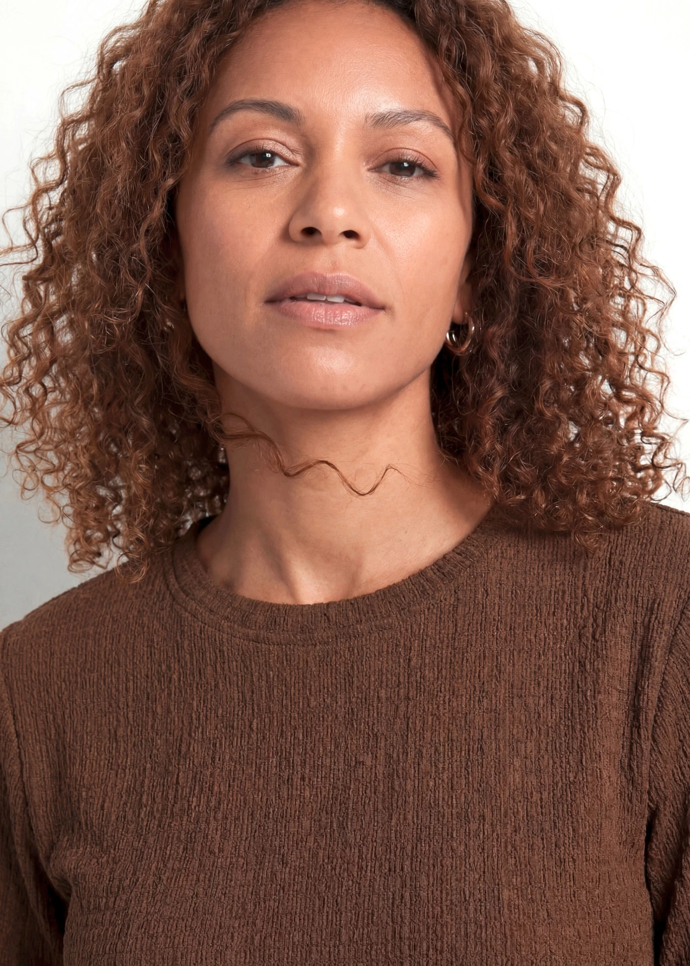 Shirt van crêpe • bruin • bonprix online shop