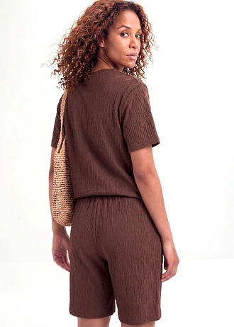 Short van crêpe • bruin • bonprix online shop
