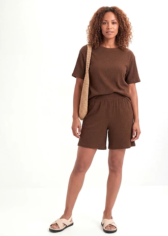 Short van crêpe • bruin • bonprix online shop