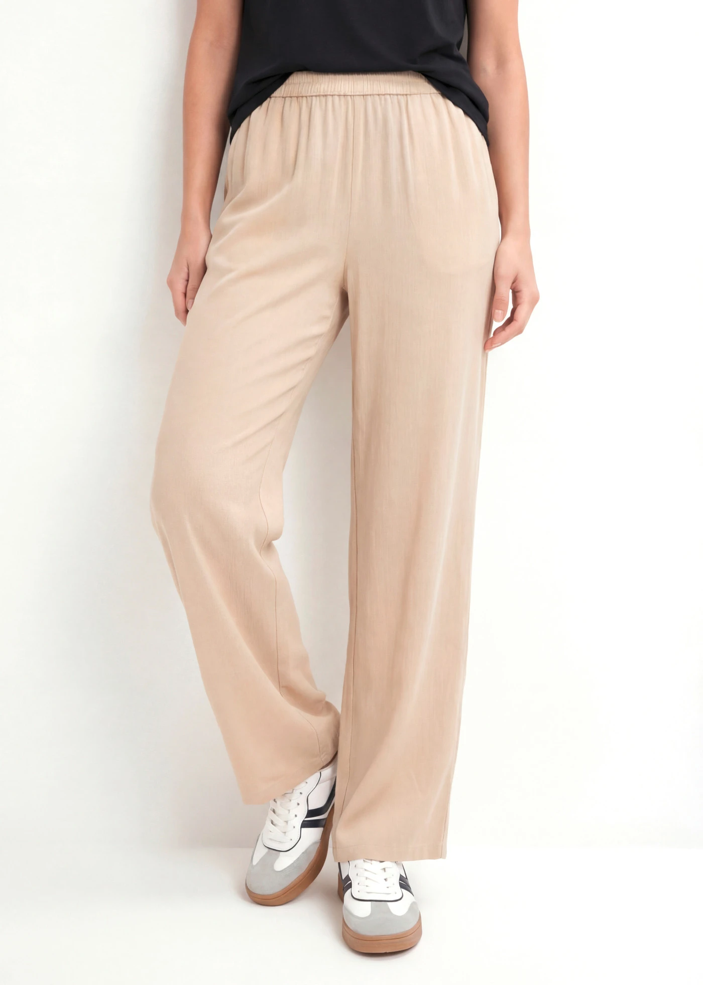Pantalon palazzo en viscose douce • sable clair • Boutique bonprix