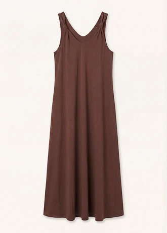 Jersey jurk van puur katoen • bruin • bonprix online shop