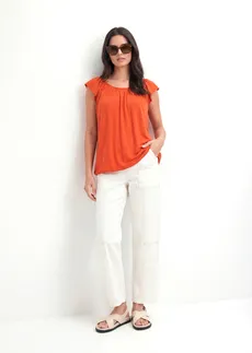 T-shirt doux en viscose extensible • rouge cannelle • Boutique bonprix