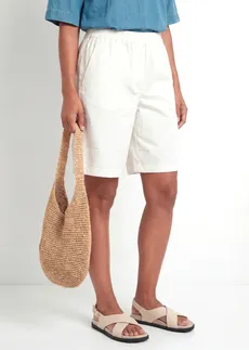 Bermuda effet paper touch en coton extensible • écru • Boutique bonprix