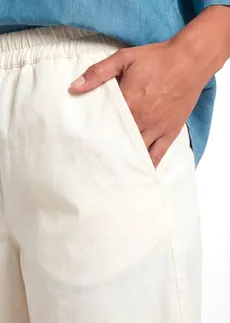 Bermuda effet paper touch en coton extensible • écru • Boutique bonprix