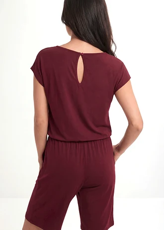 Playsuit van een zachte viscosemix • esdoornrood • bonprix online shop
