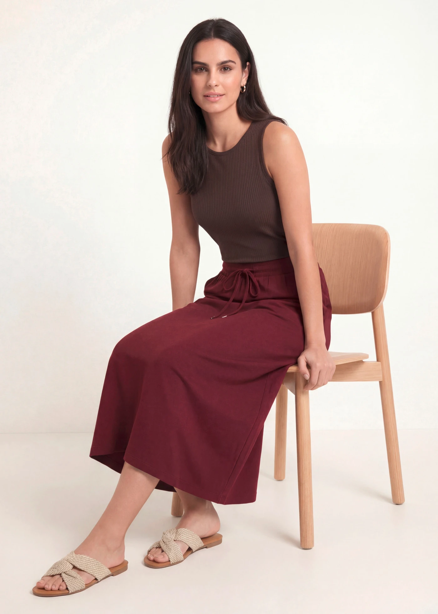 Dzsörzé szoknya pamut keverékből • juharpiros • bonprix áruház