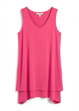 Top lung cu aspect suprapus din amestec cu viscoză • pinklady • magazin bonprix