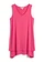 Dubbellaagse longtop in een viscosemix, Kleur: pinklady