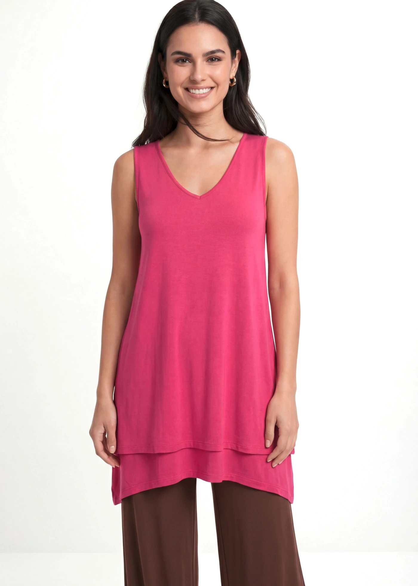 Dubbellaagse longtop in een viscosemix • pinklady • bonprix online shop