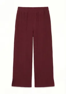 Pantalon en jersey côtelé à taille élastiquée