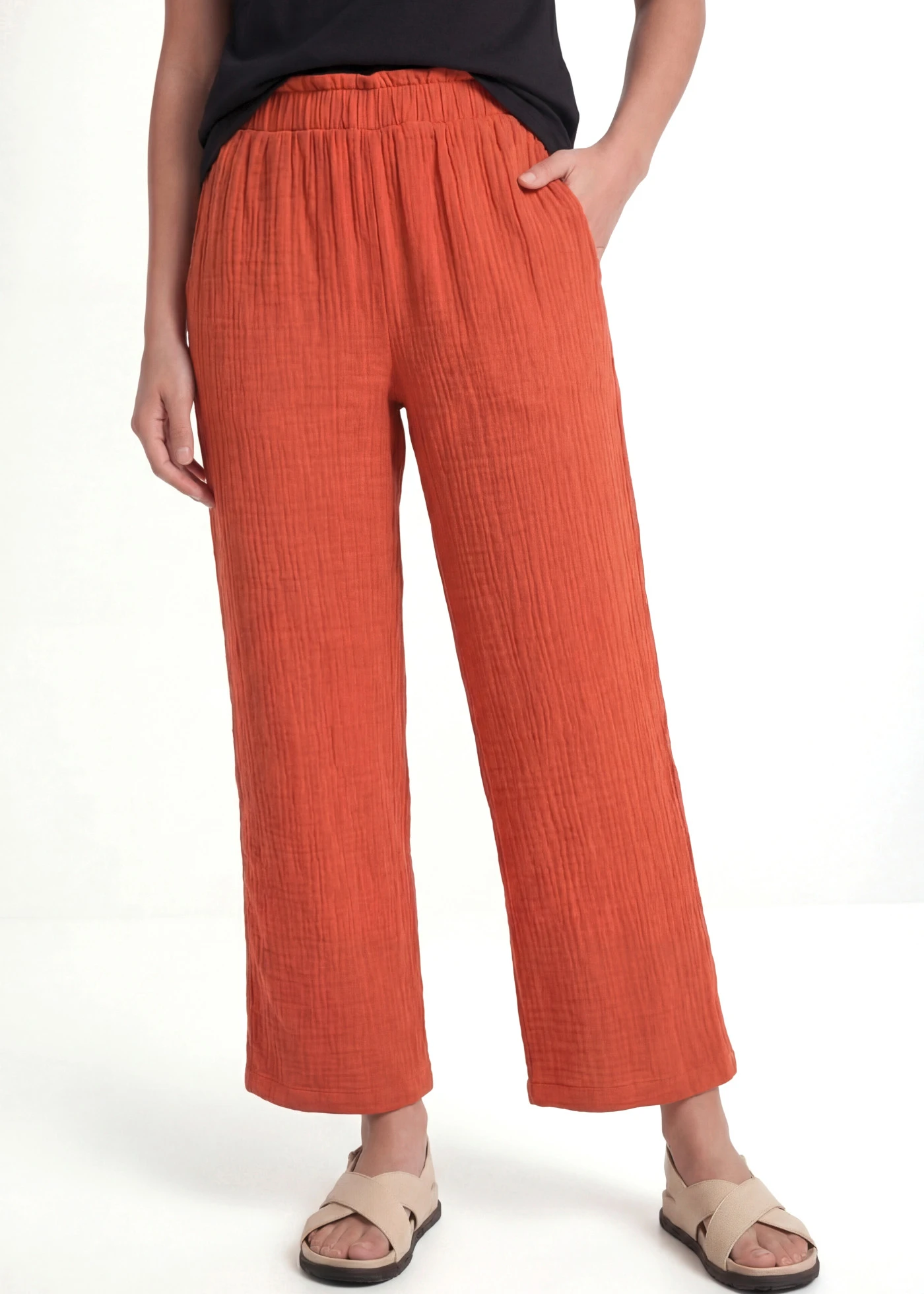 Mousseline culotte van katoen • kaneelrood • bonprix online shop