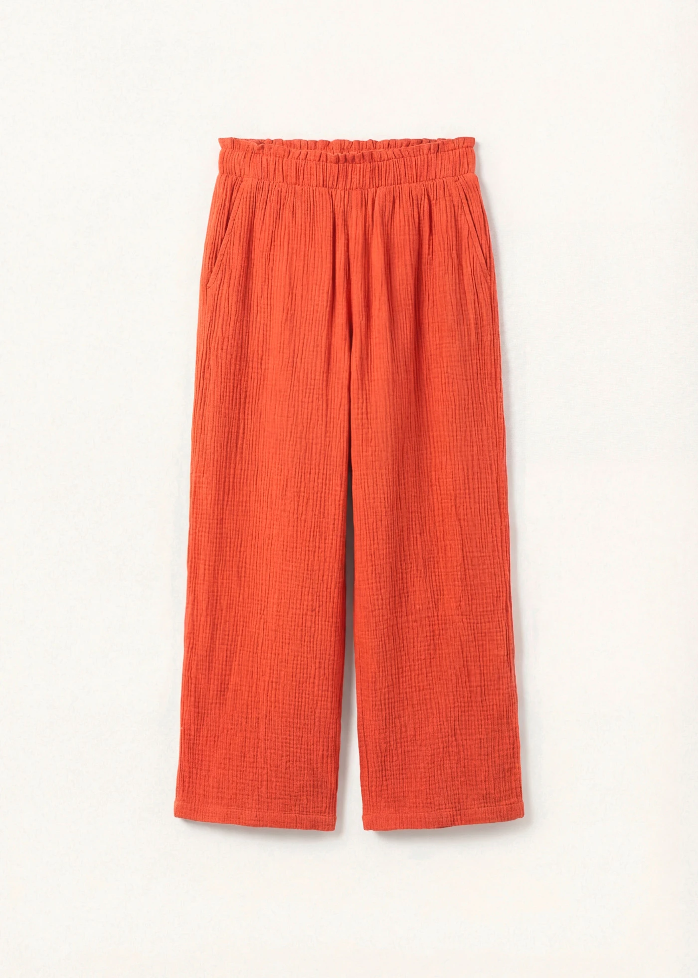 Kalhoty Culotte z bavlněného mušelínu • skořicově červená • bonprix obchod
