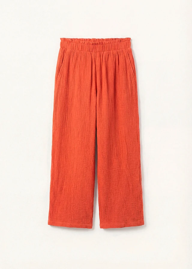 Muszlin Culotte nadrág pamutból • fahéjpiros • bonprix áruház