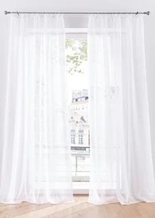 Voilage finement texturé (1 pce), nombreuses tailles • blanc • Boutique bonprix