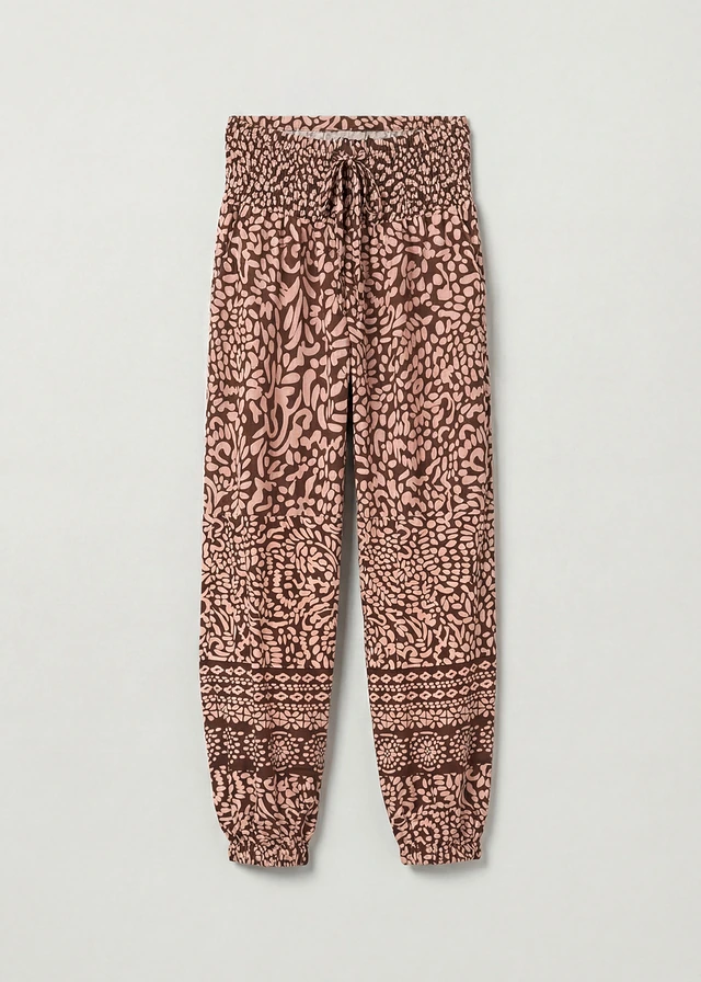 Broek van soepele viscose • bruin paisley • bonprix online shop