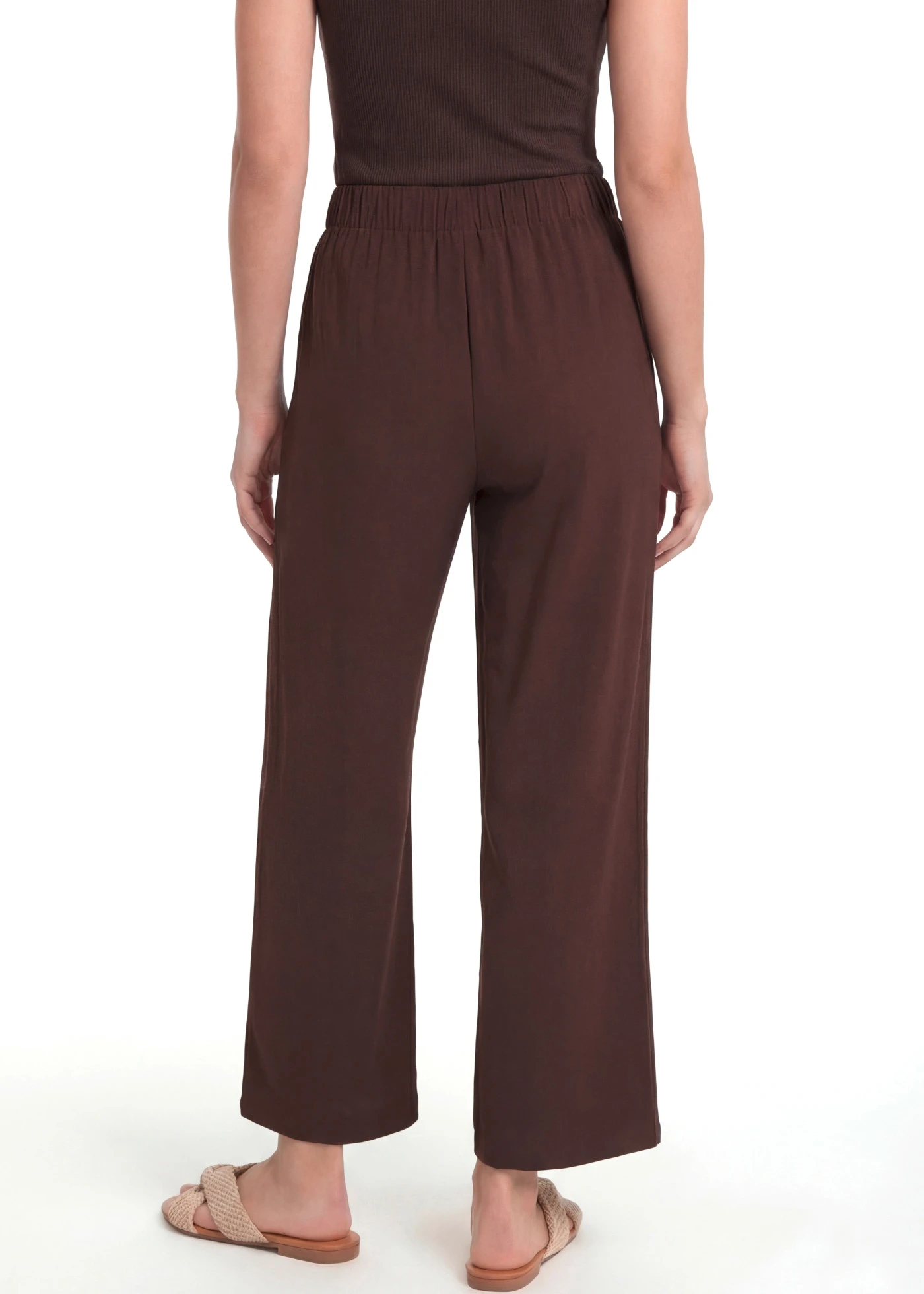 Pantalon en jersey viscose • marron foncé • Boutique bonprix