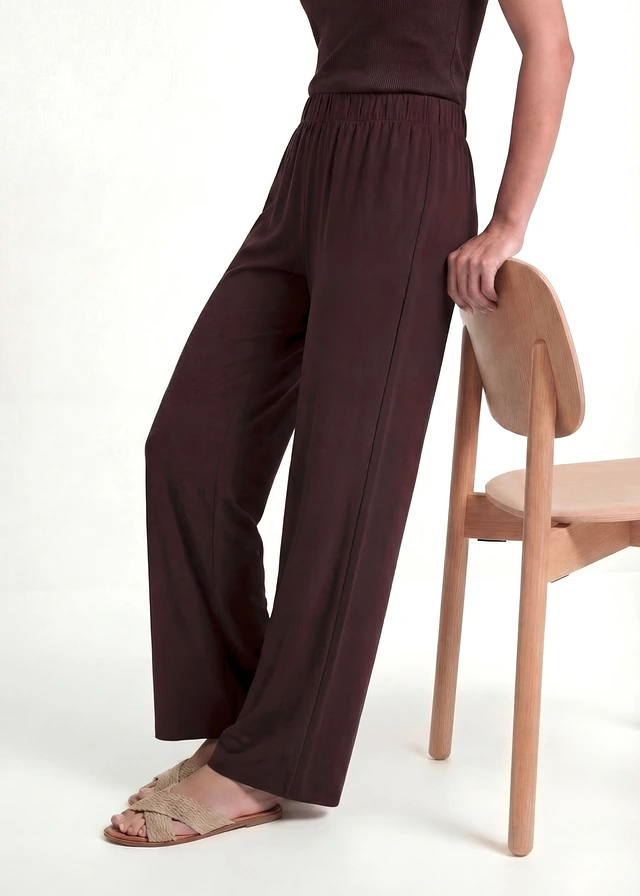Pantalon en jersey viscose • marron foncé • product-page.page-title-suffix