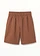 Pantaloni scurți confortabili, cu bată elastică, culoare: maro dungat vertical