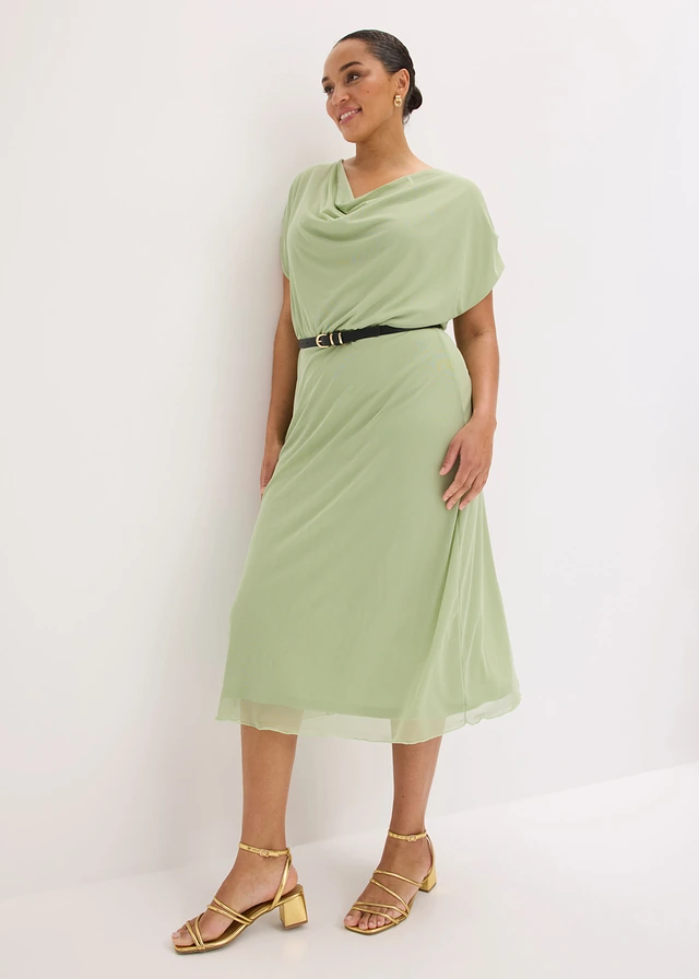Robe en jersey mesh doux, Couleur: vert pâle