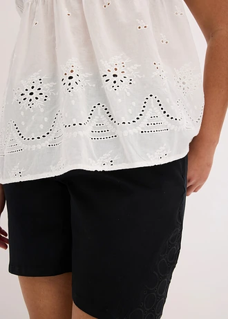 Blouse met kant • wit plus size • bonprix online shop