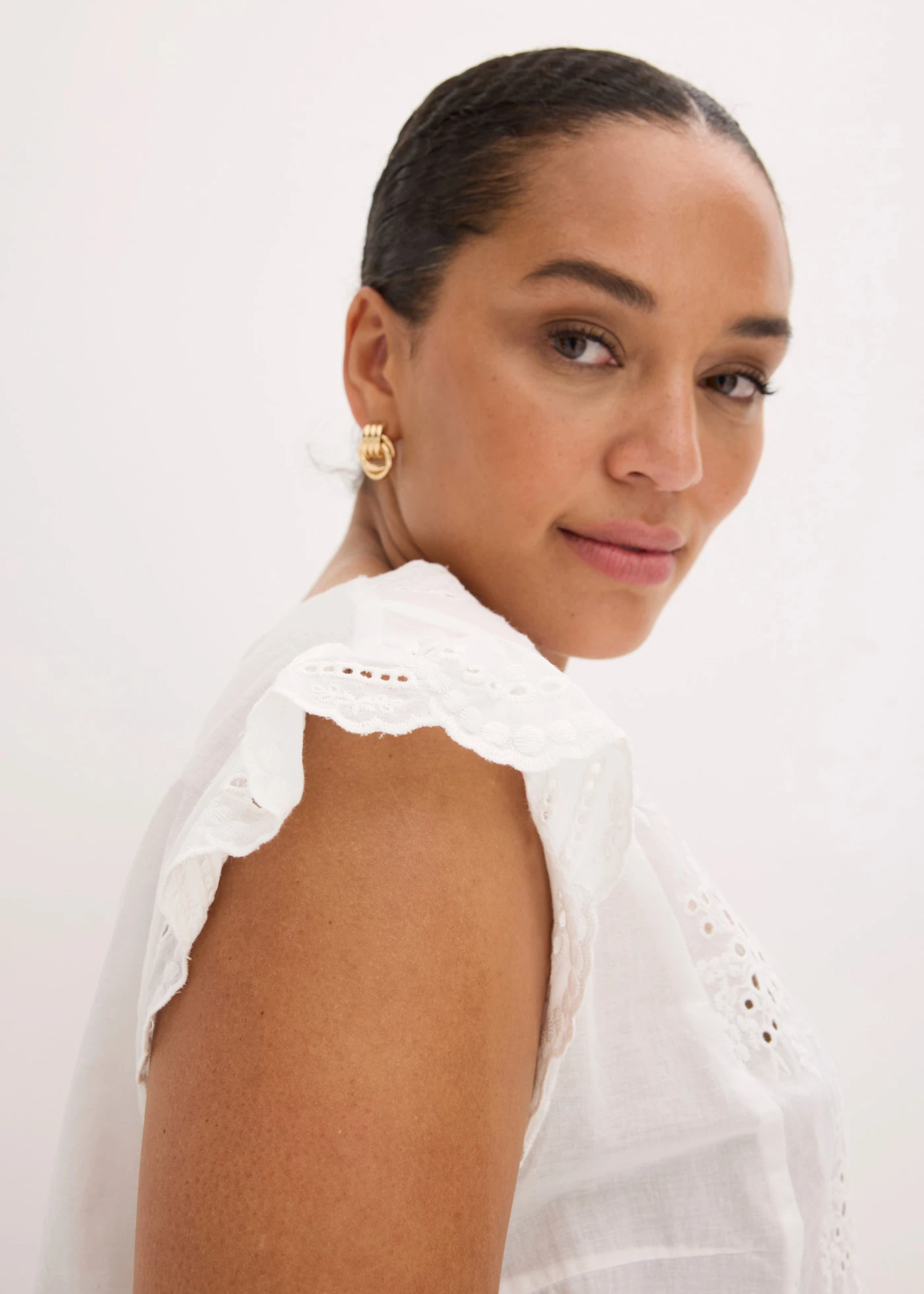 Blouse met kant • wit plus size • bonprix online shop