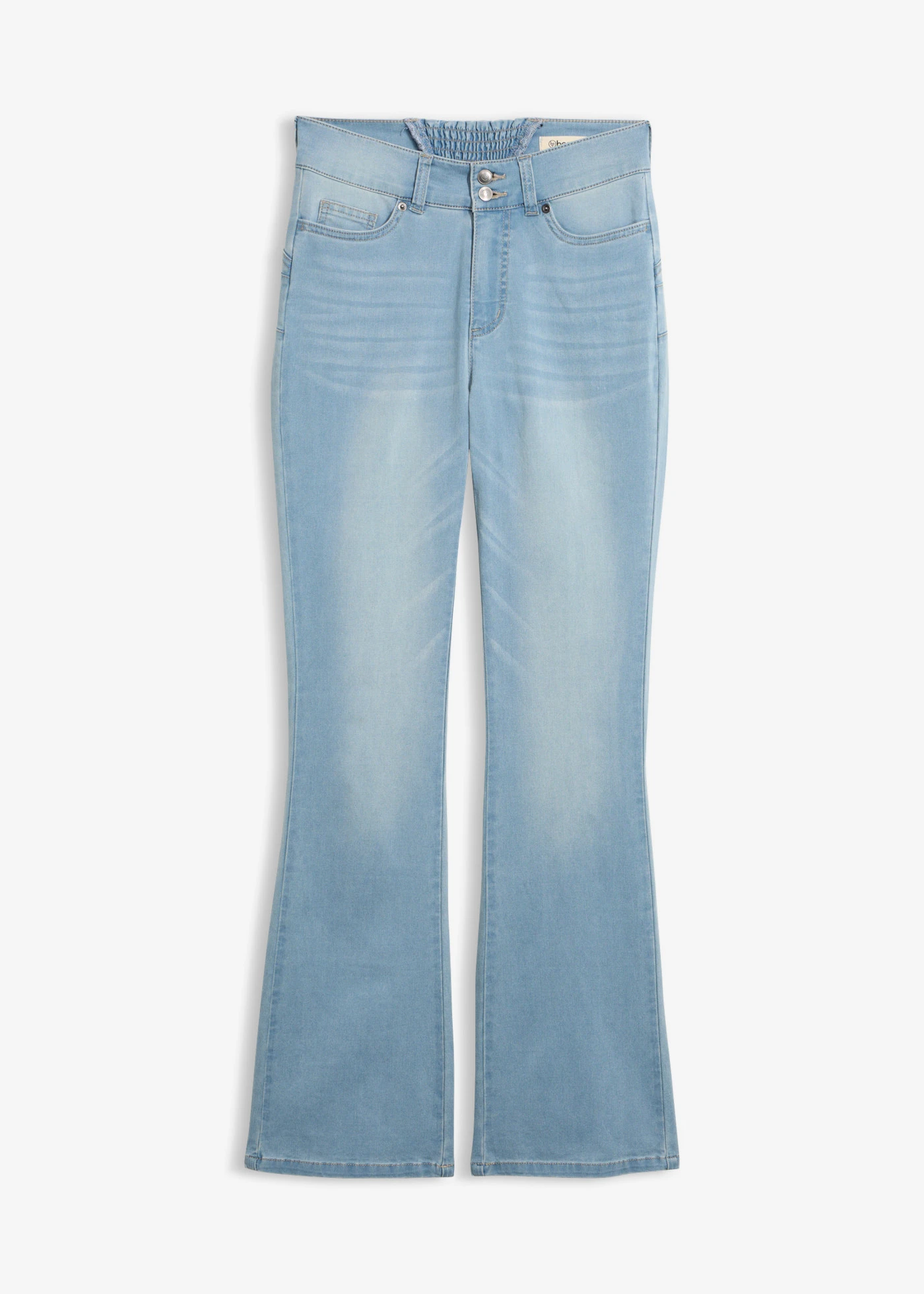 Sťahovacie džínsy bootcut, stredná výška pásu • svetlomodrá denim used • obchod bonprix