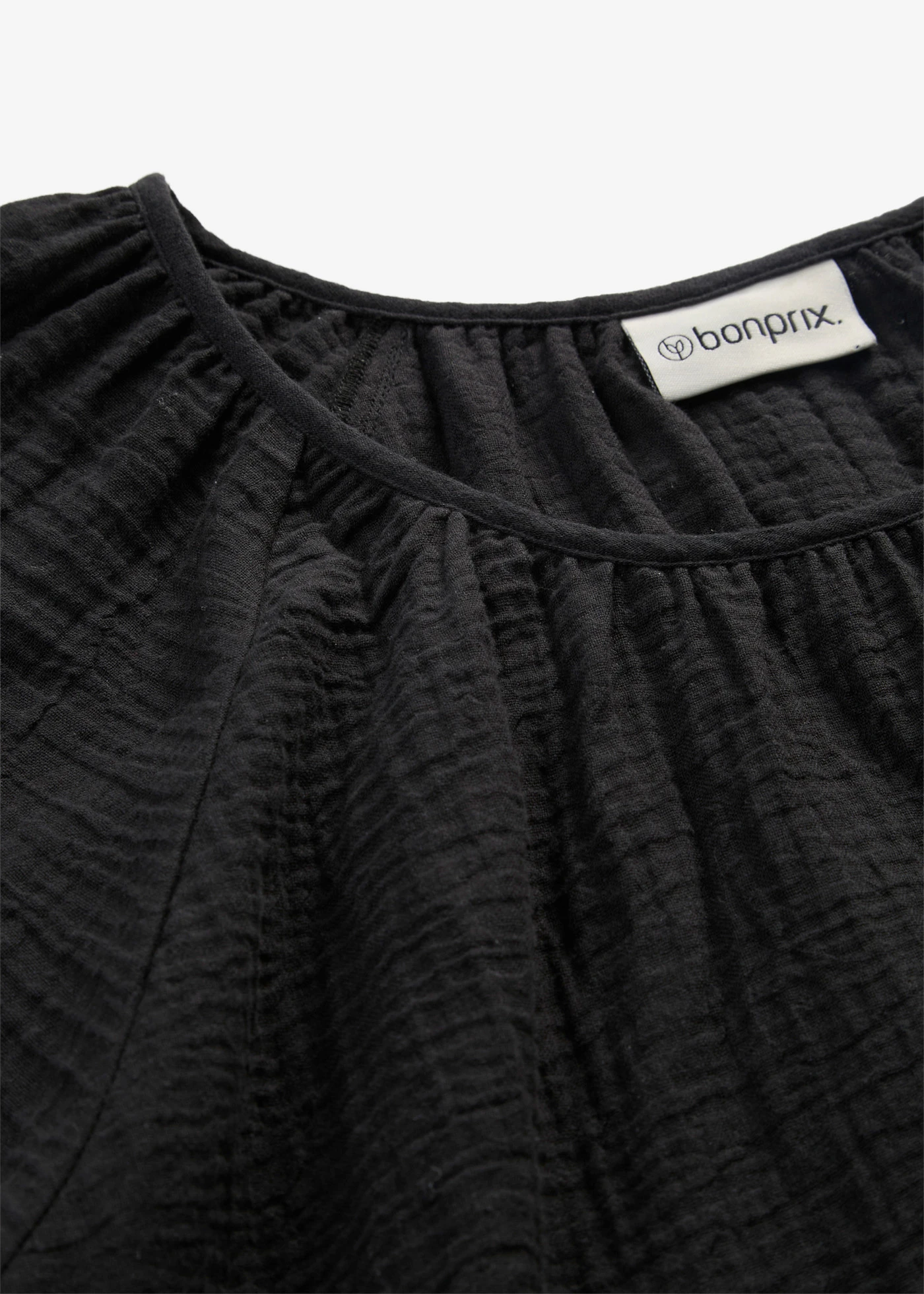 Tunică din muselină din bumbac 100% • negru • magazin bonprix