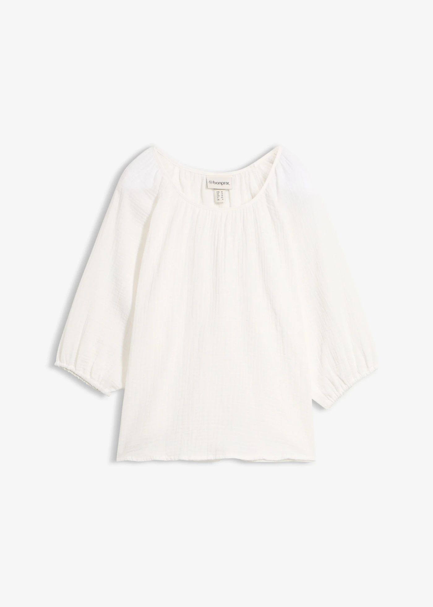 Tunika z muślinu z czystej bawełny • biały perłowy • sklep bonprix