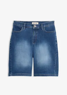 Jeans bermuda, mid waist, Kleur: blauw denim used