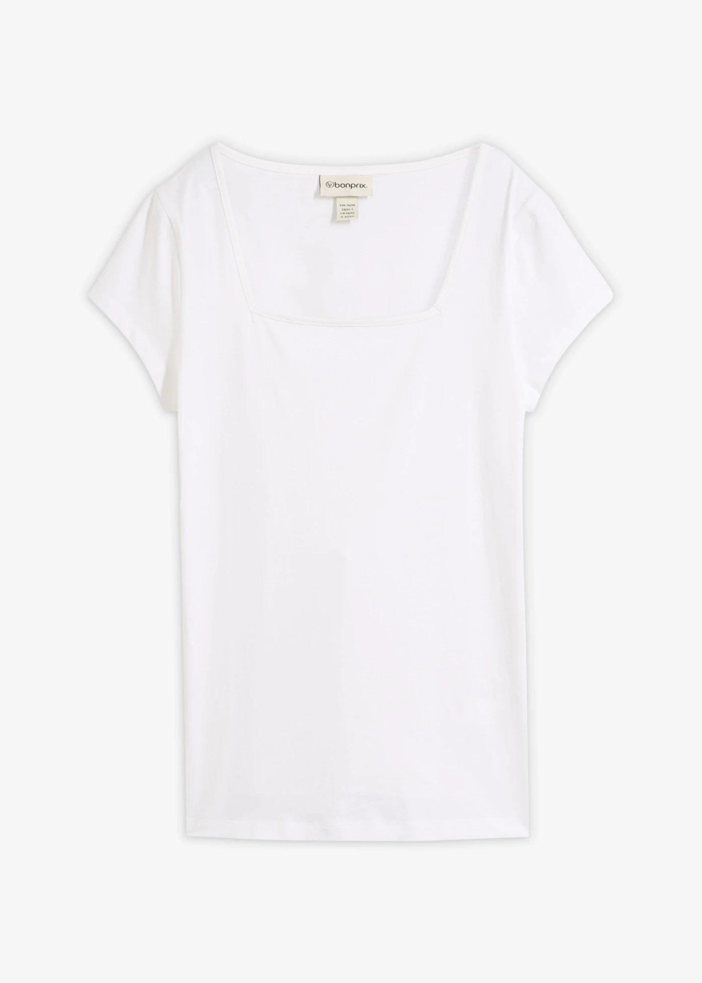 T-shirt manches courtes à encolure carrée • blanc • product-page.page-title-suffix
