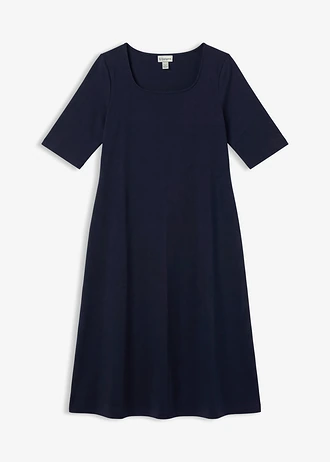 Rochie din jerse din bumbac organic 100% • bleumarin • magazin bonprix