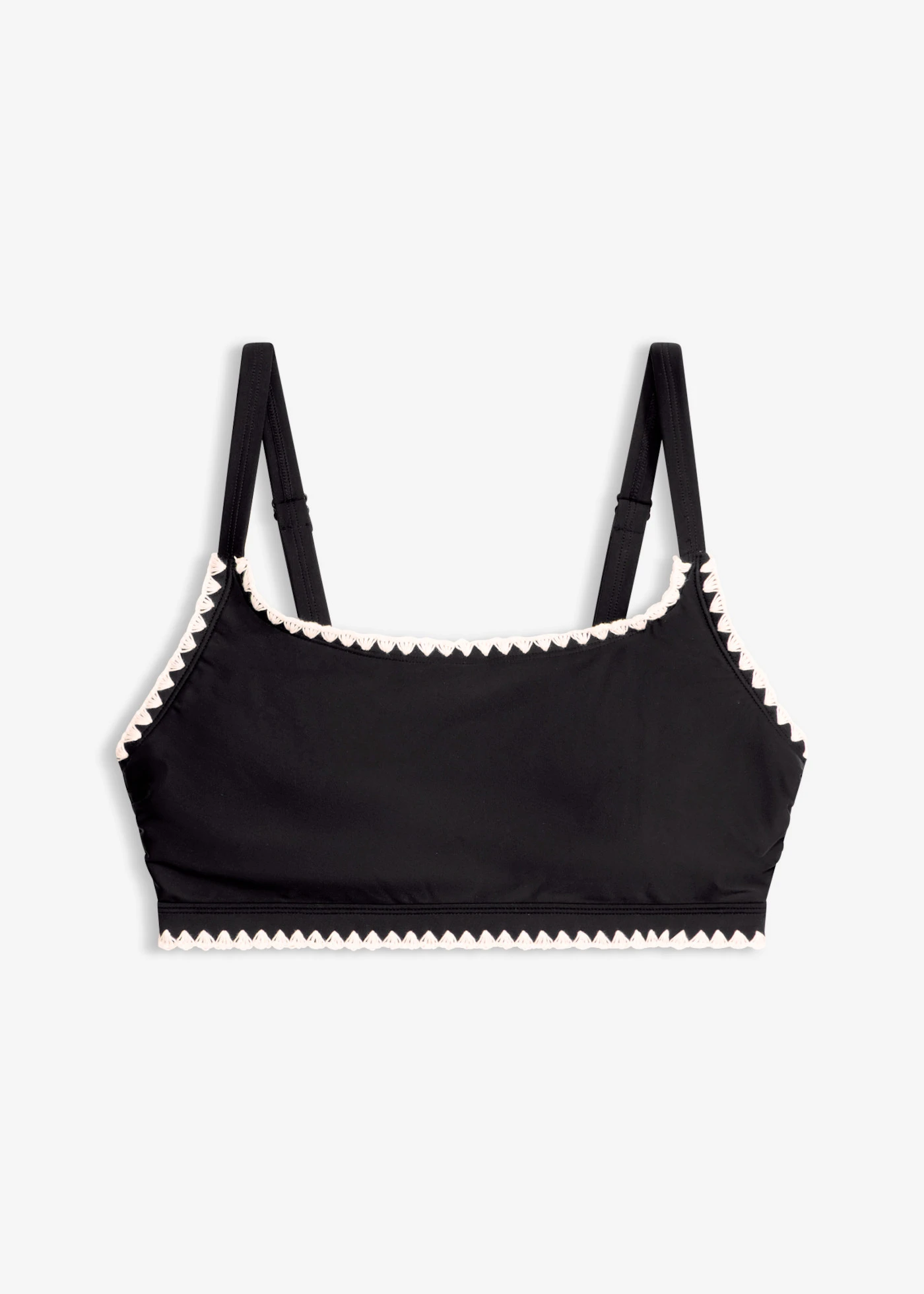 Biustonosz bikini bustier z haftem • czarny • sklep bonprix