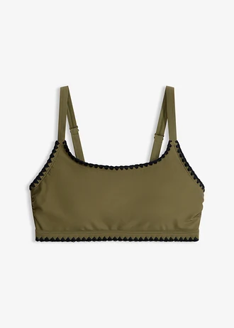 Haut de maillot brassière orné d’une broderie