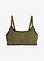 Biustonosz bikini bustier z haftem, kolor: ciemny oliwkowy