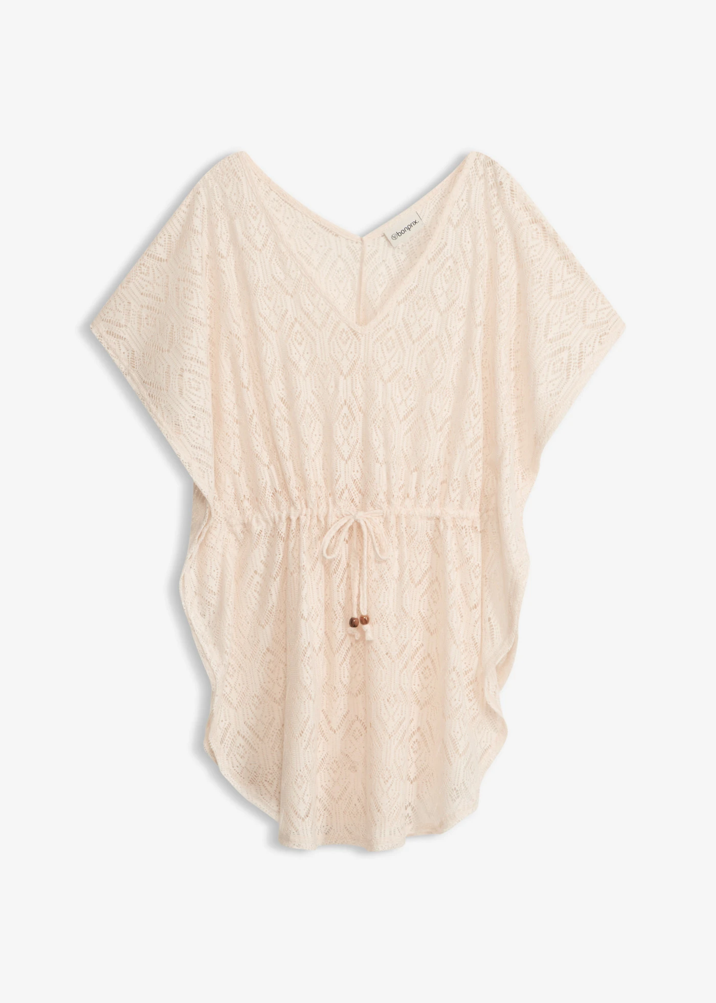 Transparante strandtuniek van kant • natuurbeige • product-page.page-title-suffix