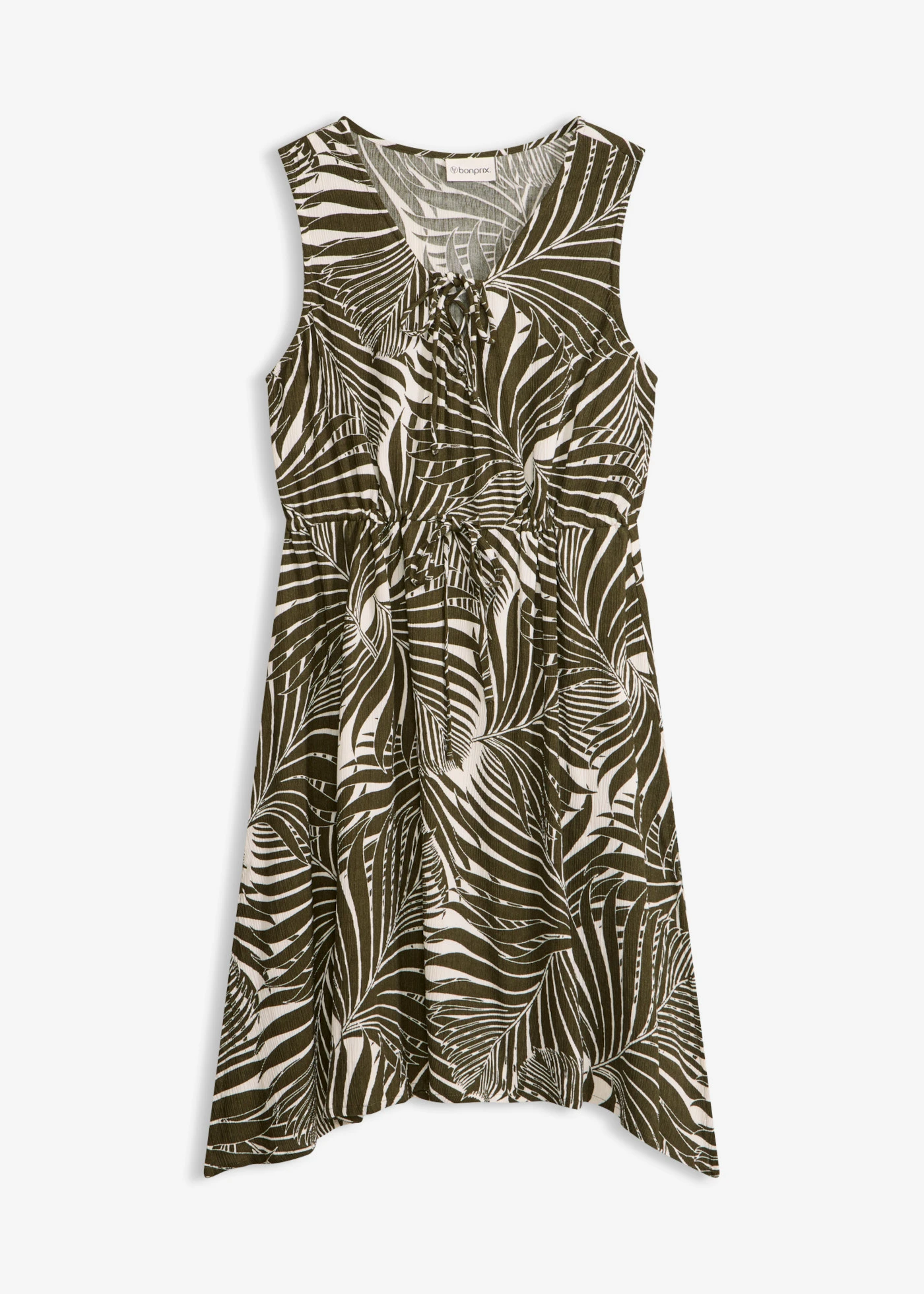 Robe de plage aspect froissé • olive foncé-beige floral • product-page.page-title-suffix